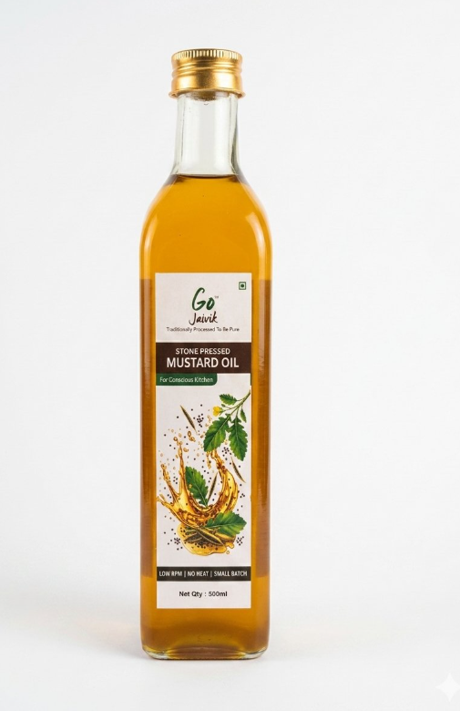 Mustard oil 500ml glass